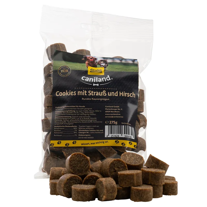 Utförsäljning Caniland struts- och hjortcookies - 275 g