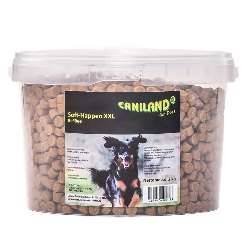 Snabb leverans Caniland Soft Trainees Fjäderfä i XXL-hink - 2 kg