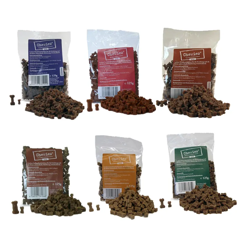 Chewies Miniben Multipack 6 x 125 g - Fågel, Lax, Lamm, Våm, Nötkött & Vilt Billigare