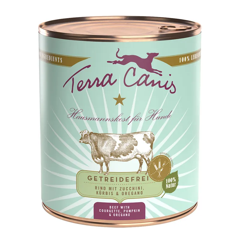Billigare Ekonomipack Terra Canis Grain Free 12 x 800 g - Nötkött med zucchini, pumpa & oregano