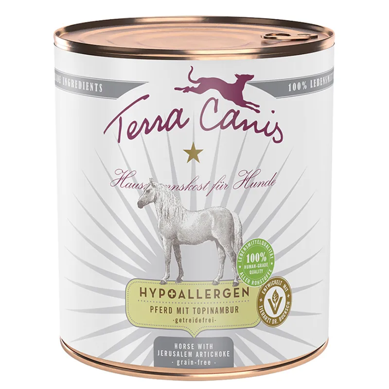 Billig Ekonomipack Terra Canis Hypoallergenic 12 x 800 g - Häst med jordärtskocka