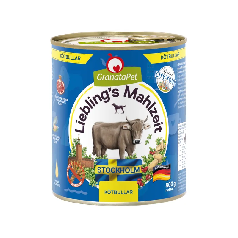 Billigare GranataPet Liebling‘s Mahlzeit City Tour 6 x 800 g - Stockholm (Kötbullar)