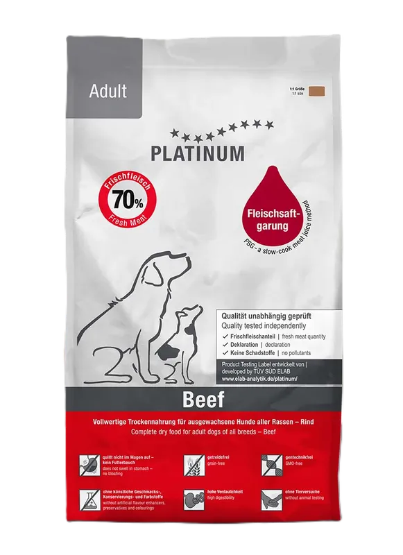 Bästa pris Adult Beef+Potato 5 kg - Hund - Hundmat & hundfoder - Torrfoder för hund - Platinum - ZOO.se
