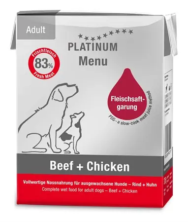 Snabb leverans Adult Menu Beef + Chicken Våtfoder till Hund - 12 x 90 g