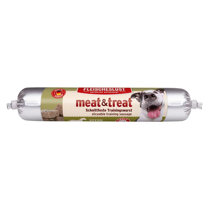 Fleischeslust meat & treat träningskorv - Ekonomipack Häst 6 x 80 g Utförsäljning