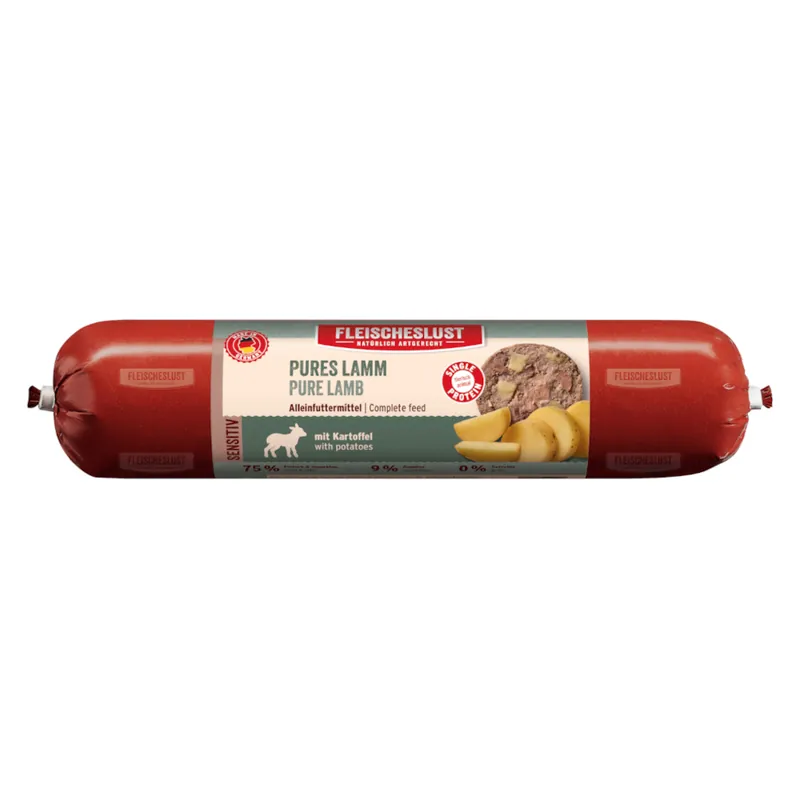 Fleischeslust Sensitive 8 x 400 g - Rent lamm med potatis Snabb frakt
