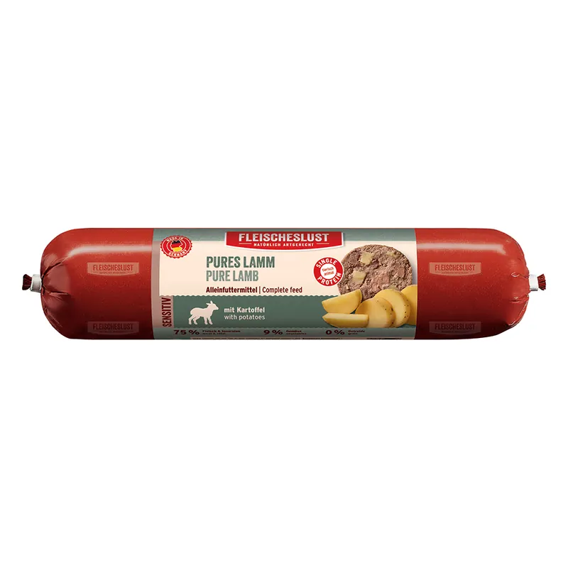 Fleischeslust Sensitive 6 x 800 g - Ren lamm med potatis Trygg betalning