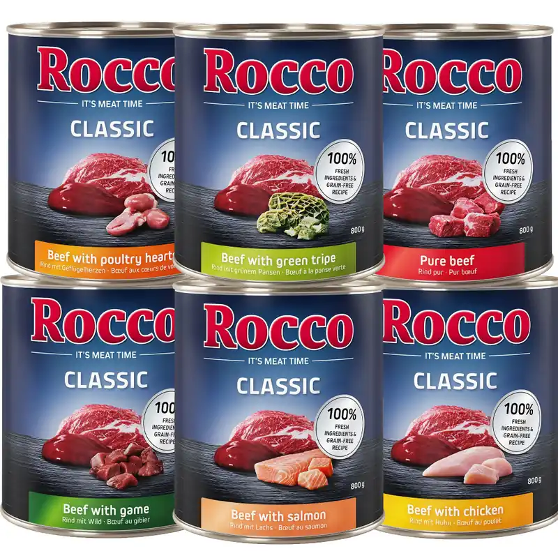 Blandat provpack Rocco Classic 6 x 800 g - Classic Mix 1 6 sorter Erbjudandepris