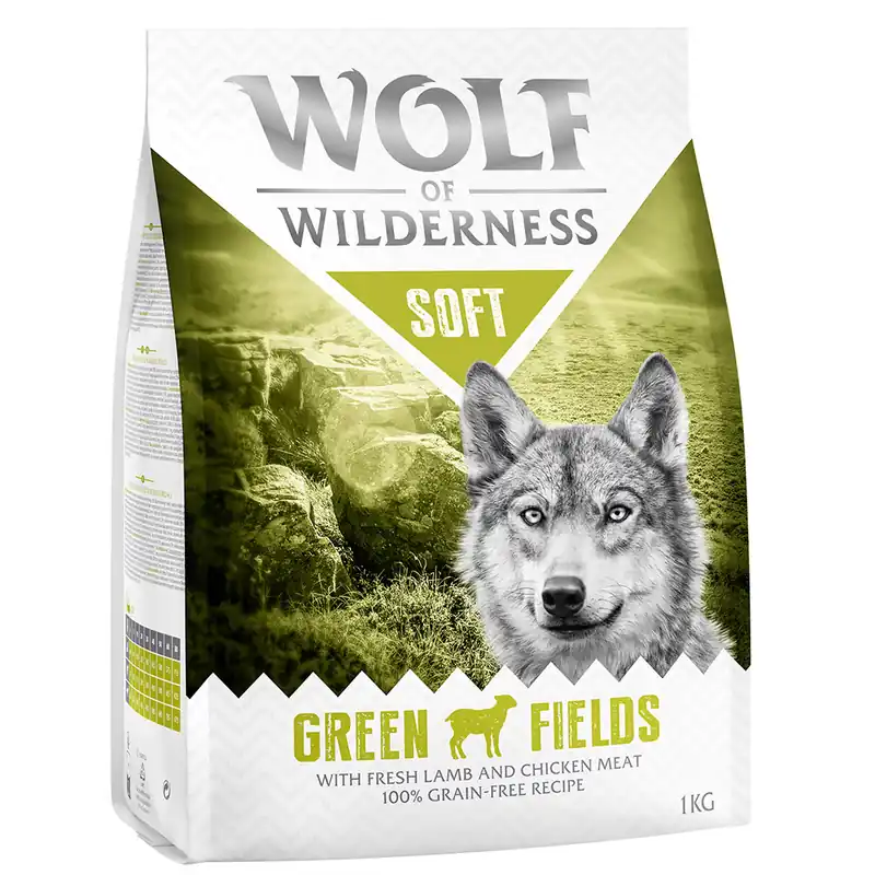 Populärt val Wolf of Wilderness Soft - Green Fields - Lamb med kyckling - 1 kg