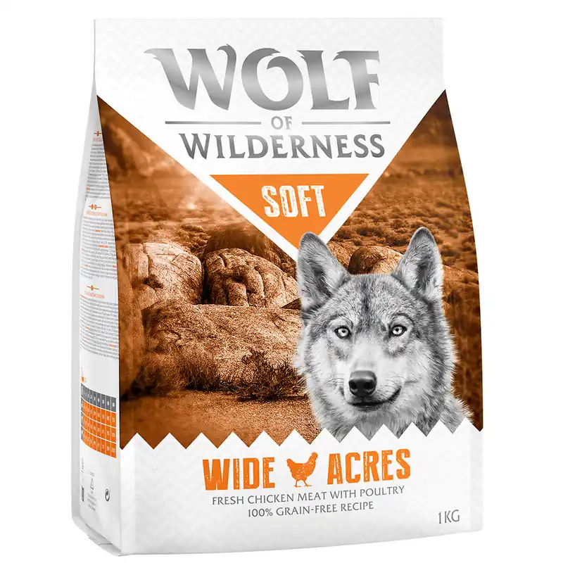 Begränsat erbjudande Wolf of Wilderness Soft - Wide Acres - Chicken - 5 kg