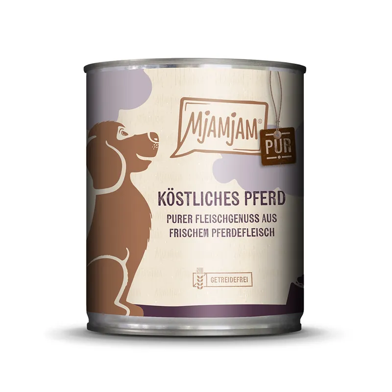 MjAMjAM Pure Meat Pleasure 6 x 800 g - Smaskigt hästkött pur Sista chansen