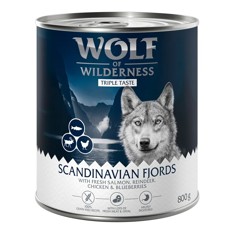Lågt pris Wolf of Wilderness The Taste Of 6 x 800 g - The Taste Of Scandinavia