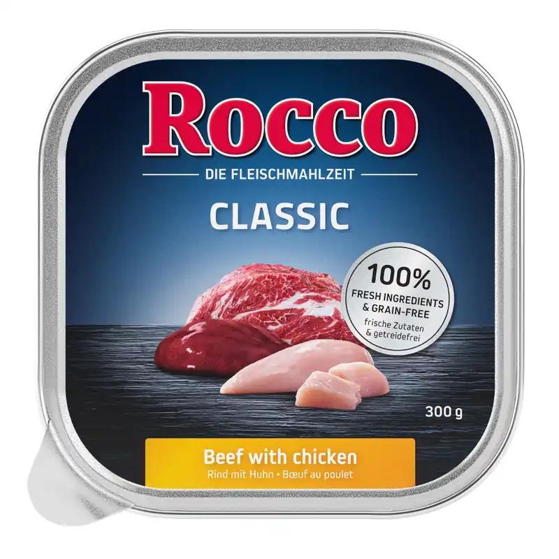 Ekonomipack Rocco Classic portionsform 27 x 300 g - Nötkött med kyckling Kampanj