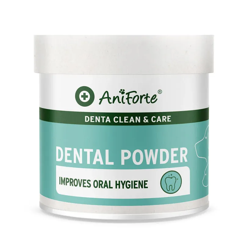 AniForte Denta Clean & Care Powder tillskott för hund och katt 80 g Rabatt