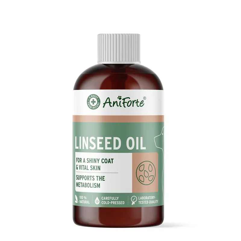 Billig AniForte Linseed Oil tillskott för hundar, katter och hästar 500 ml