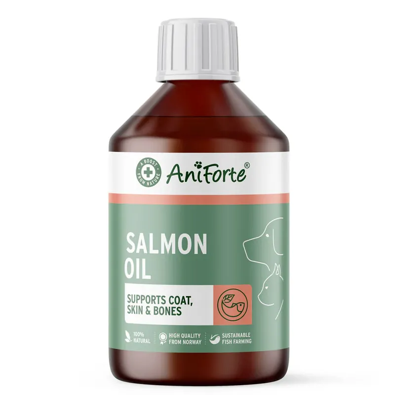 AniForte Salmon Oil tillskot för hundar, katter och hästar 250 ml Begränsat antal