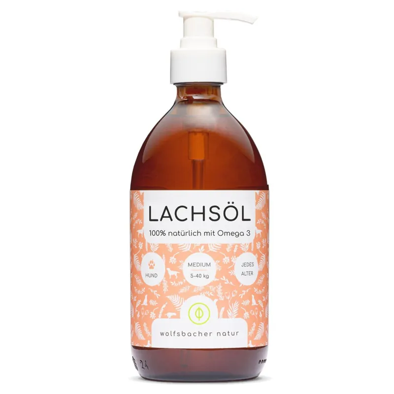 Wolfsbacher Natur laxolja för hundar - 500 ml Kampanjpris