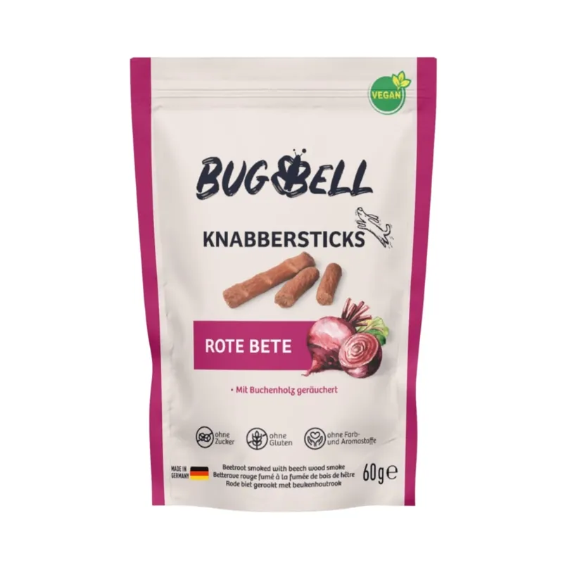 Kundfavorit BugBell knapersticks med rödbeta - 60 g