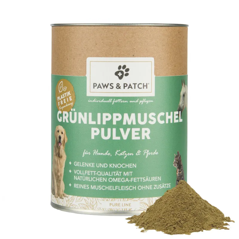 Handla nu PAWS & PATCH pulvriserad grönläppad mussla - Ekonomipack 2 x 250 g