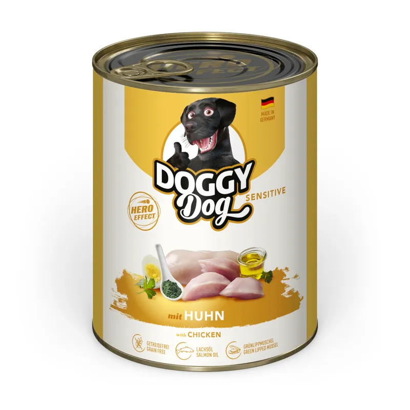 Ekonomipack Doggy Dog Adult 24 x 800 g - Sensitive kyckling Erbjudandepris