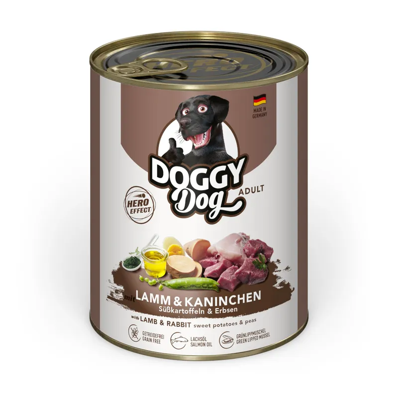 Extra rabatt Ekonomipack Doggy Dog Adult 24 x 800 g - Lamm & kanin