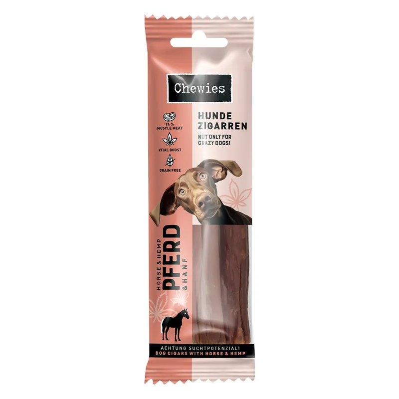 Chewies hundcigarrer - Ekonomipack Häst & hampa 4 x 75 g Kampanjpris