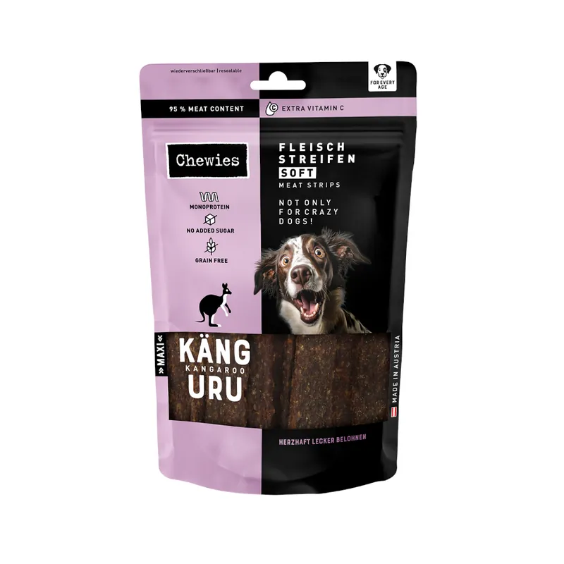 Extra rabatt Chewies köttremsor Soft 150 g - Känguru 150 g