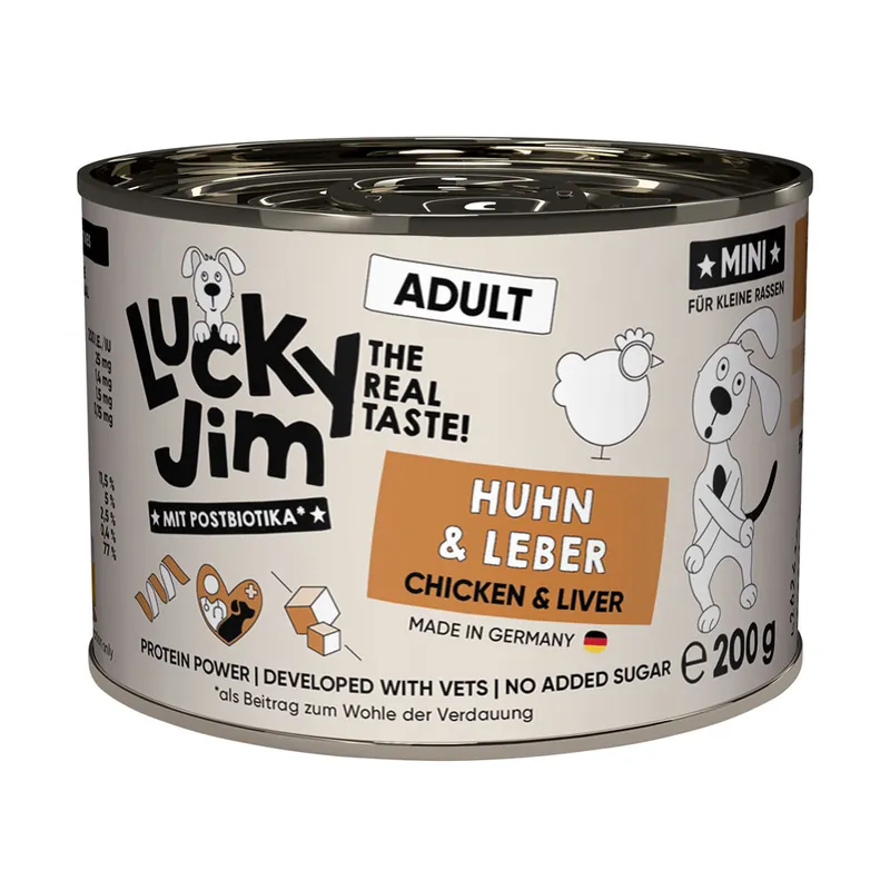 Ekonomipack Lucky Jim MINI Adult 24 x 200 g - Kyckling & lever Begränsat antal