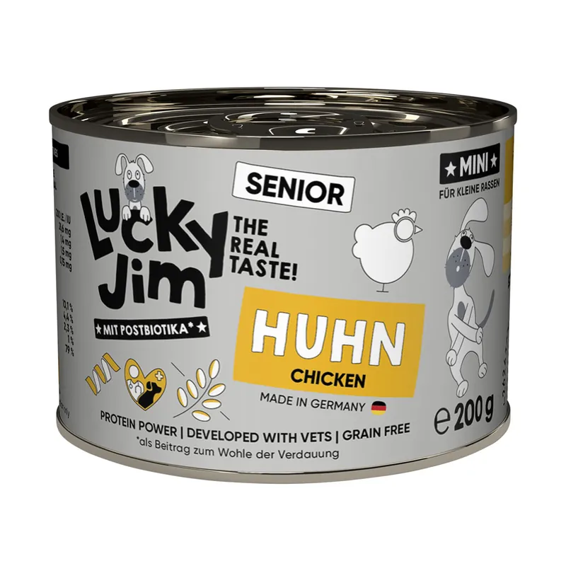 Lucky Jim MINI Senior 6 x 200 g - Kyckling prisnedsättning