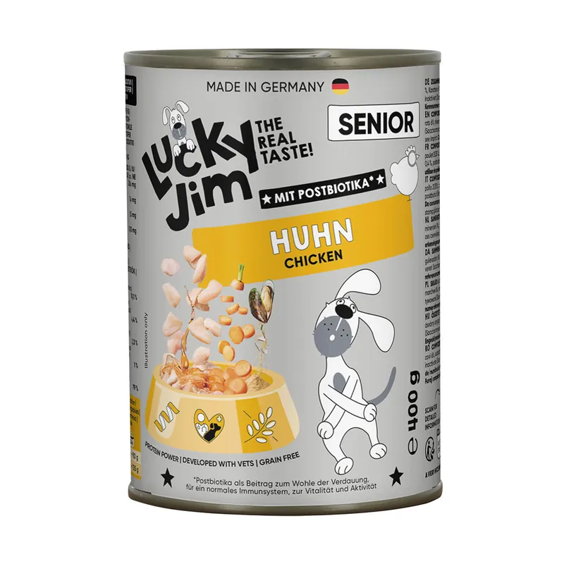 Endast idag Ekonomipack Lucky Jim Senior 24 x 400 g - Kyckling