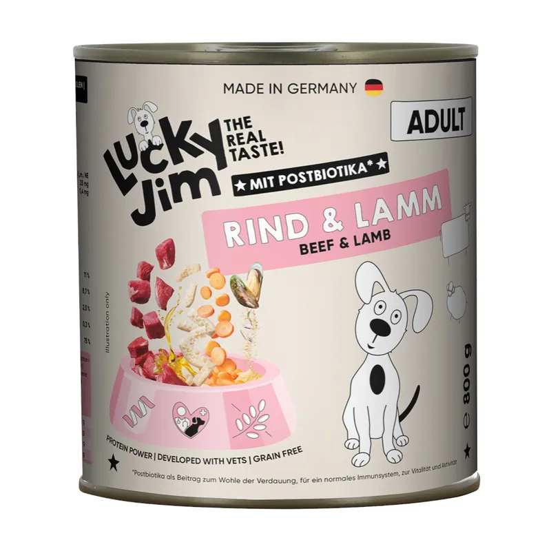 Erbjudande Ekonomipack Lucky Jim Adult 24 x 800 g - Nötkött & lamm