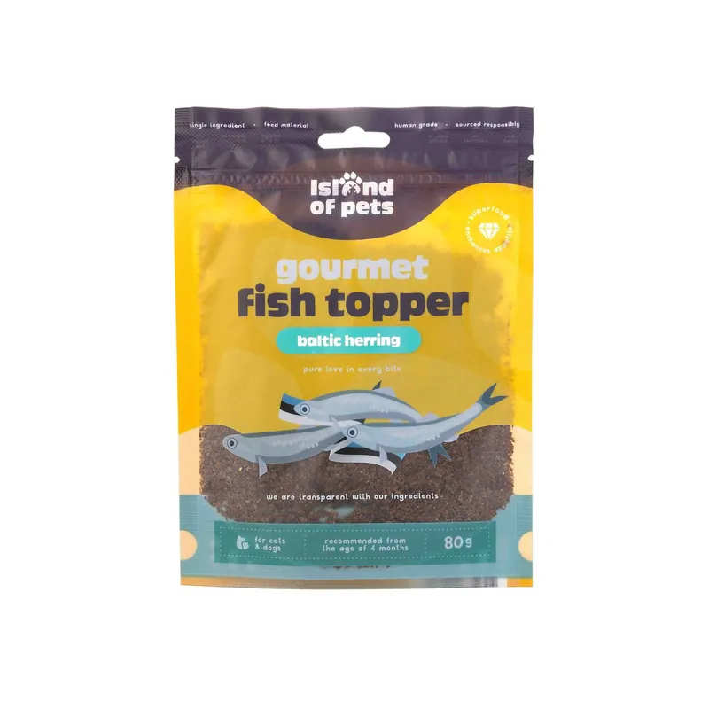 Populärt val Fisk-topper Gourmet för hund och katt - 200 g