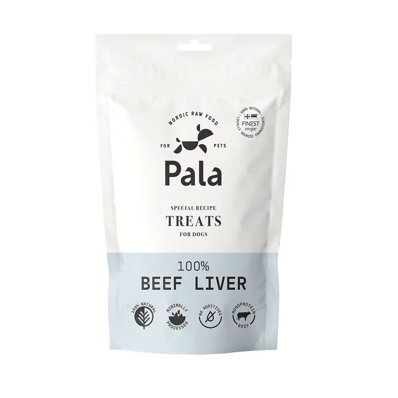 Säker betalning Pala 100% Beef Liver Lufttorkat Hundgodis 100 g