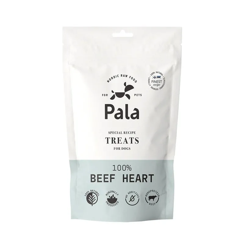 Outlet Pala 100% Beef Heart Lufttorkat Hundgodis 100 g