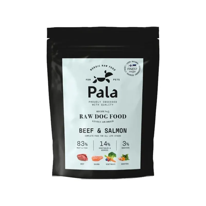 Pala 3 Beef & Salmon Luftorkad Spannmålsfri Hundmat Populärt val