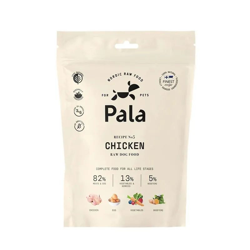 Pala 5 Chicken Lufttorkad Spannmålsfri Hundmat Säker betalning