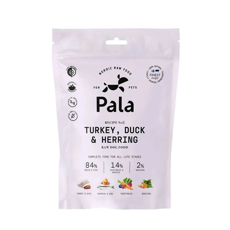 Begränsat erbjudande Pala 6 Turkey, Duck & Herring Lufttorkad Spannmålsfri Hundmat