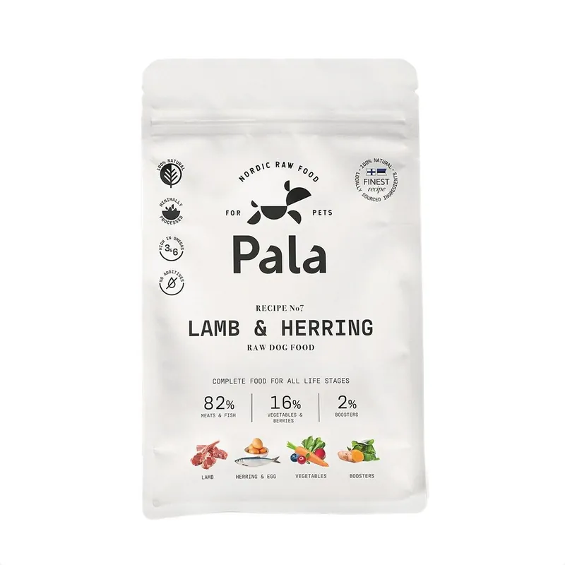 Outlet Pala 7 Lamb & Herring Lufttorkad Spannmålsfri Hundmat