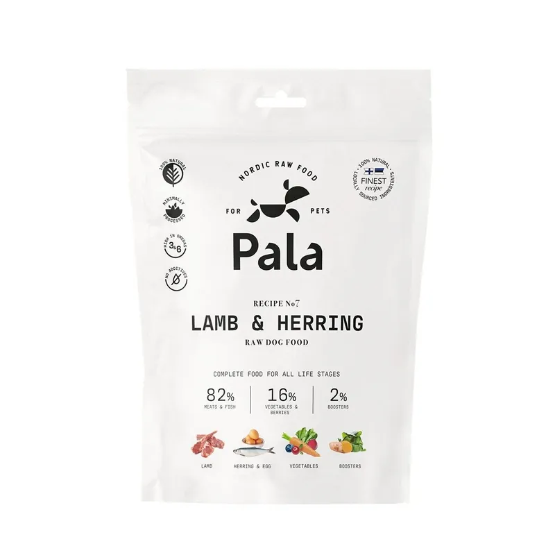 Pala 7 Lamb & Herring Lufttorkad Spannmålsfri Hundmat Extra rabatt