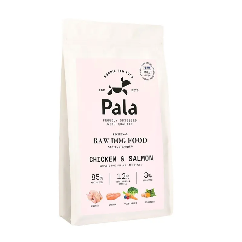 Rabatter Pala 2 Chicken & Salmon Lufttorkad Spanmålsfri Hundmat