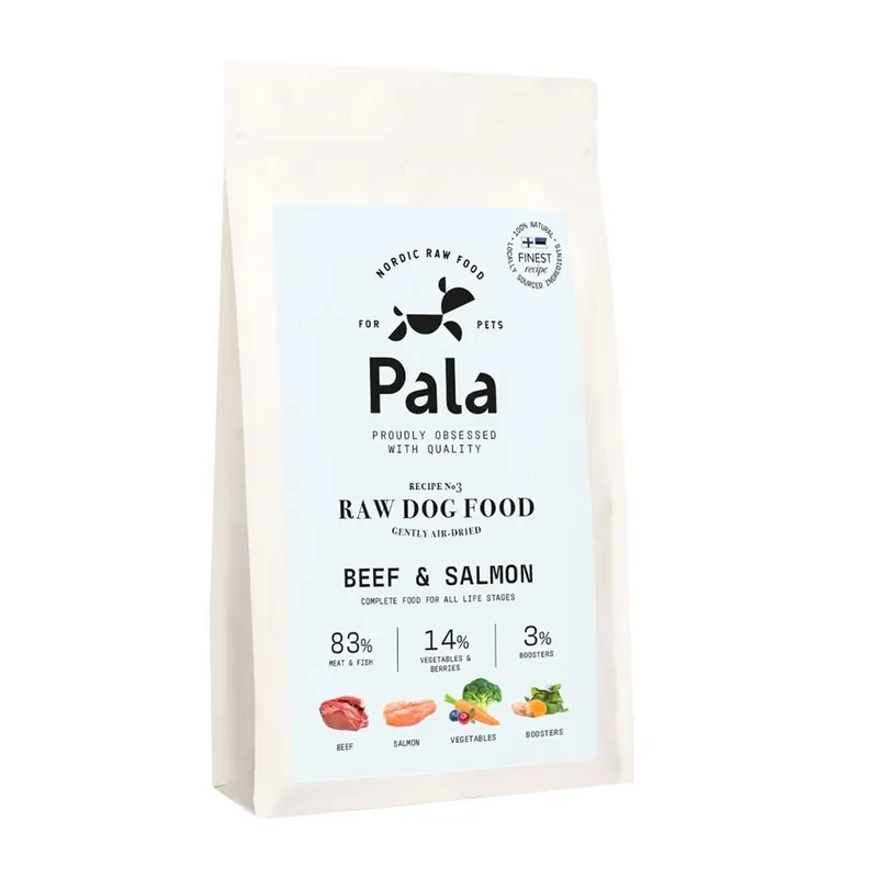 Extra rabatt Pala 3 Beef & Salmon Luftorkad Spannmålsfri Hundmat