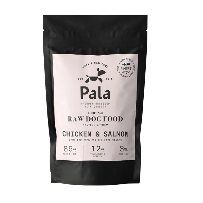 Snabb frakt Pala 2 Chicken & Salmon Lufttorkad Spanmålsfri Hundmat