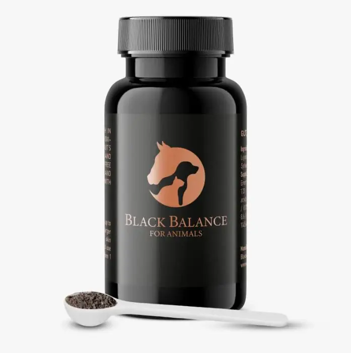 Trygg betalning Black Balance för hästar, katter och hundar 30 g pulver