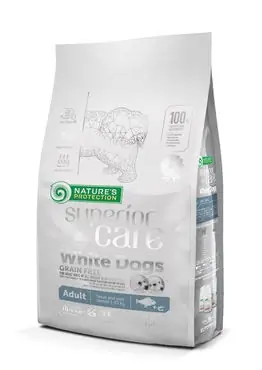 Kampanj Nature‘s Protection Superior Care White Dogs Adult Small & Mini med vit fisk för hundar 1,5 kg