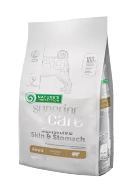 Begränsad tid Nature‘s Protection Superior Care Sensitive Skin & Stomach Adult Small Breed lamm torrfoder för hundar 1,5 kg