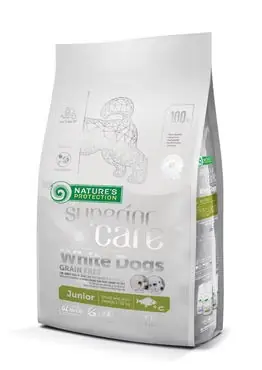 Nature‘s Protection Superior Care White Dogs Junior Small & Mini Breeds Vitfisk torrfoder 1,5 kg Lägg i varukorgen