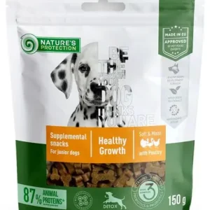 Nedsatt pris Nature‘s Protection Junior Healthy Growth fågelgodis 150 g för hundar