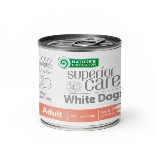 Nature‘s Protection superior care white dog lax & tonfisk soppa 140 ml Trygg betalning