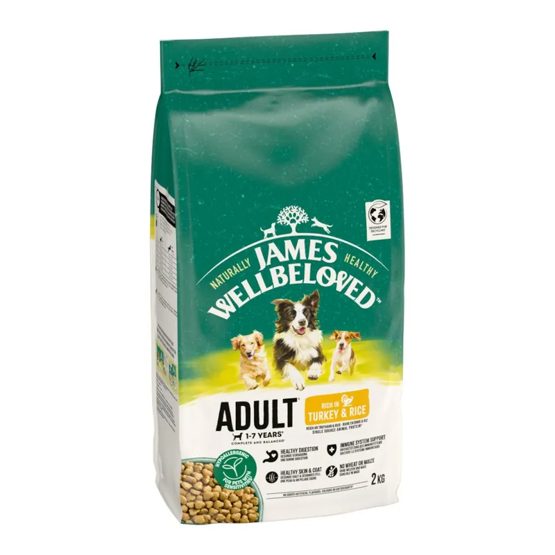 James Wellbeloved Adult Dog Hypoallergenic Turkey & Rice - 2 kg Rabatt