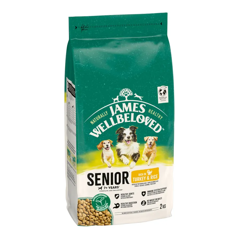 James Wellbeloved Senior Dog Hypoallergenic Turkey & Rice - 2 kg Sänkt pris